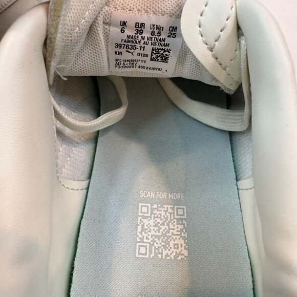 PUMA Club 5v5 Lux White Powder Blue Sneakers Womens 8.5 - Picture 9 of 12